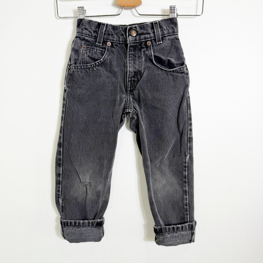 Levi's 51150 Jeans Kids Size 5 Black Vintage Orange Tab Regular Fit